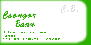 csongor baan business card